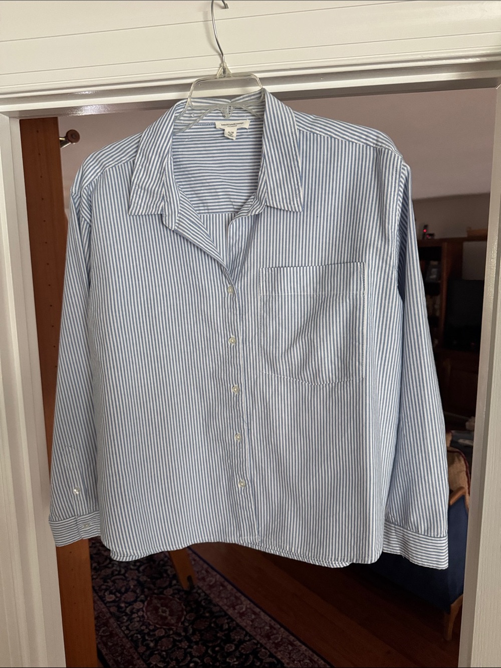 beachlunchlounge Blue & White Striped Button-Down Shirt